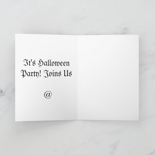 Halloween Grüße 03 Feiertagskarte (Innenseite)