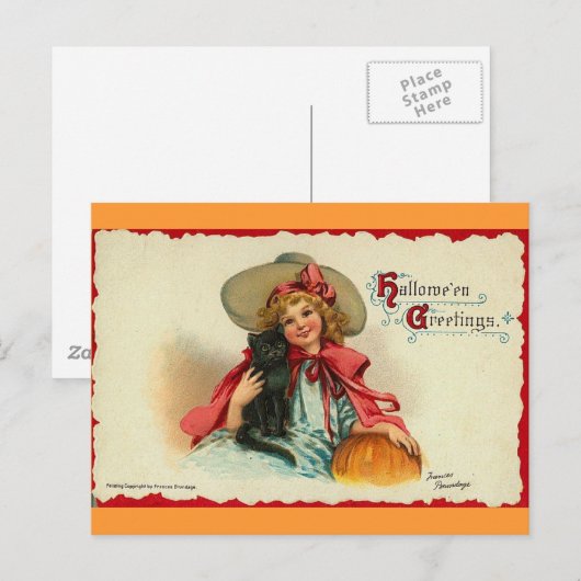 Halloween Grüße 2 Postkarte (Vorne/Hinten)