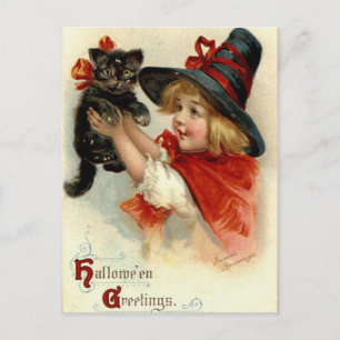Halloween-Grüße - Frances Brundage Postkarte