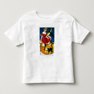 Halloween Grüße Frau auf Jack-o-Lantern Kleinkind T-shirt