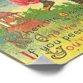 Halloween Grüße Frau im Zimmer Poster (Ecke)