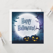 Halloween-Grüße Karte (Vorderseite/Rückseite Beispiel)