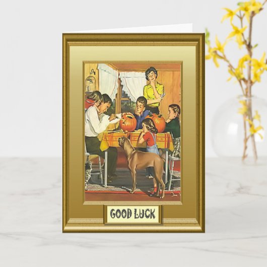 Halloween-Grüße Karte (Gelbe Blume)