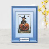 Halloween-Grüße Karte (Gelbe Blume)