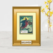 Halloween-Grüße Karte (Gelbe Blume)