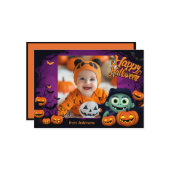 👻 Halloween-Grüße mit Foto Karte (Vorderseite/Rückseite Beispiel)