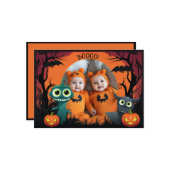 👻 Halloween-Grüße mit Foto Karte (Vorderseite/Rückseite Beispiel)