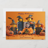 Halloween-Grüße mit individueller Fotokarte Karte (Vorderseite)