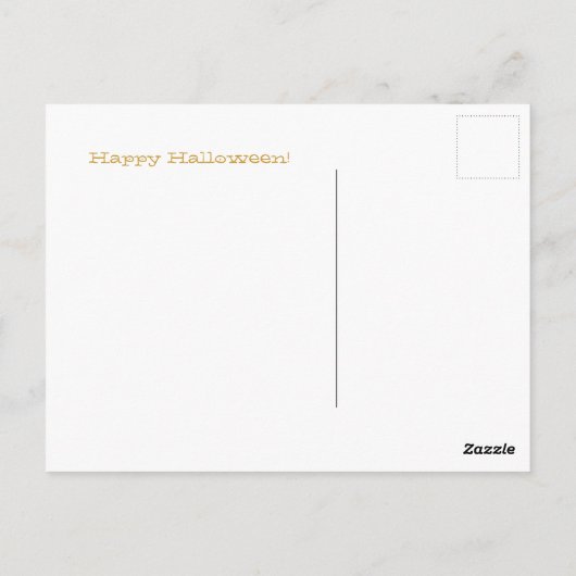 Halloween-Grüße Postkarte (Rückseite)