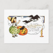 Halloween-Grüße Postkarte (Vorderseite)