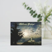 Halloween-Grüße Postkarte (Stehend Vorderseite)