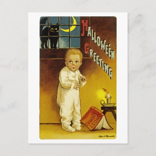 Halloween-Grüße Postkarte (Vorderseite)