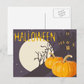 Halloween-Grüße Postkarte (Vorne/Hinten)