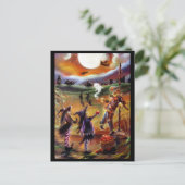 Halloween Grüße, Scarecrow und Freunde Postkarte (Stehend Vorderseite)