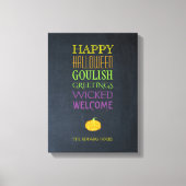 Halloween Grüße Text Personalisierte Leinwand (Vorderseite)