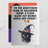 Halloween Grußkarte Black Cat Feiertagskarte (Vorne/Hinten)