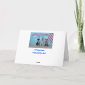 Halloween Grußkarte. Foto, 3 Hunde ziehen. Karte (Rückseite)