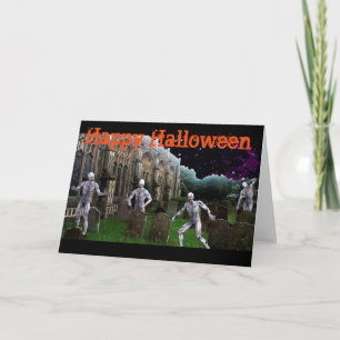 Halloween Grußkarte/Grabszene Karte