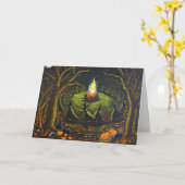 Halloween Grußkarte, Hexen, Coven, Sterne, Grove Karte (Gelbe Blume)