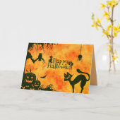 Halloween-Grußkarte Karte (Gelbe Blume)