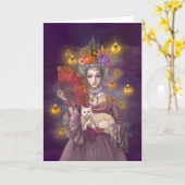 Halloween-Grußkarte Karte (Gelbe Blume)