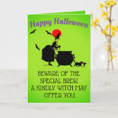 Halloween-Grußkarte Karte (Gelbe Blume)