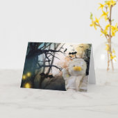 Halloween. Grußkarte Karte (Gelbe Blume)