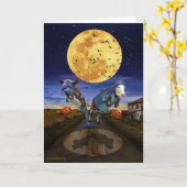 Halloween-Grußkarte Karte (Gelbe Blume)