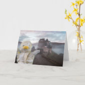 Halloween. Grußkarte Karte (Gelbe Blume)