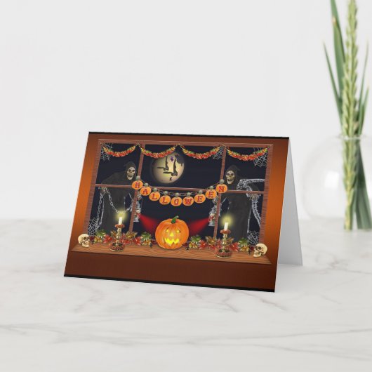 Halloween-Grußkarte Karte (Vorderseite)