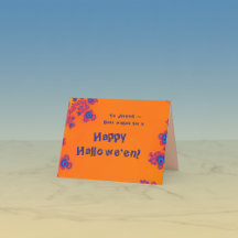 Halloween-Grußkarte mit fraktalen Rändern