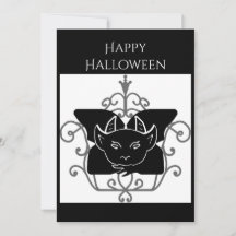Halloween-Grußkarte mit Gargoyle