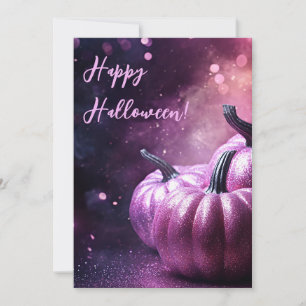 Halloween-Grußkarte mit Kürbissen Einladung