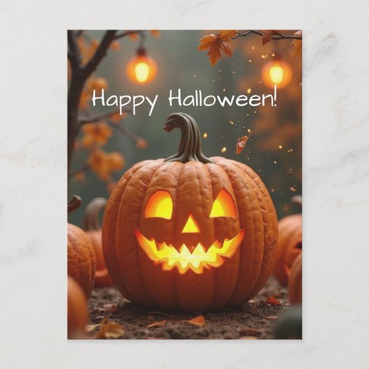 Halloween-Grußkarte Postkarte (Vorderseite)