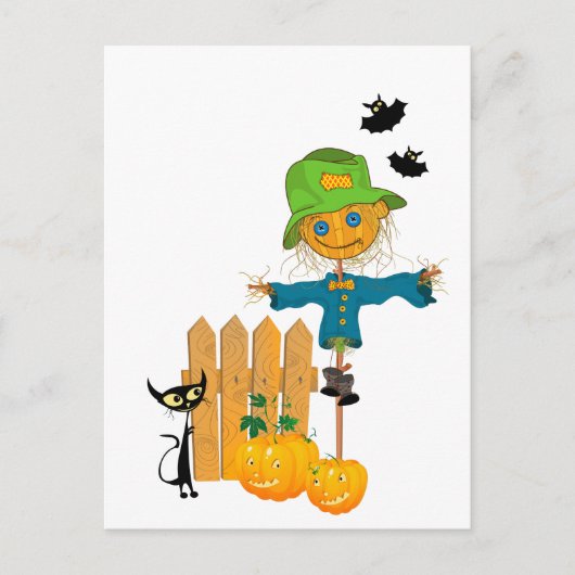 Halloween-Grußkarte Postkarte (Vorderseite)