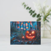 Halloween-Grußkarte Postkarte (Stehend Vorderseite)