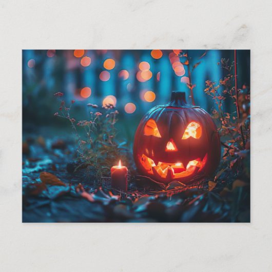 Halloween-Grußkarte Postkarte (Vorderseite)