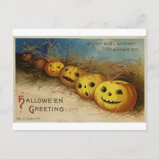 Halloween-Grußkarte Postkarte (Vorderseite)