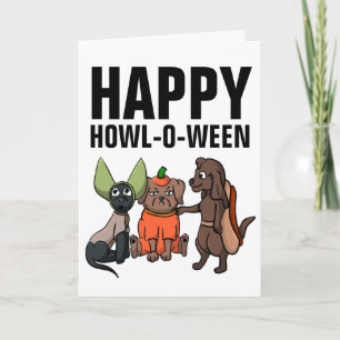 HALLoween-GRÜßKARTEN FÜR HUNDE LIEBHAber Karte