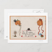 Halloween GrußMr. & Mrs. Jack-O-Lantern Postkarte (Vorne/Hinten)