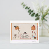 Halloween GrußMr. & Mrs. Jack-O-Lantern Postkarte (Stehend Vorderseite)