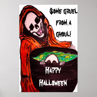 HALLOWEEN-GRÜTZE VON EINEM GHUL POSTER