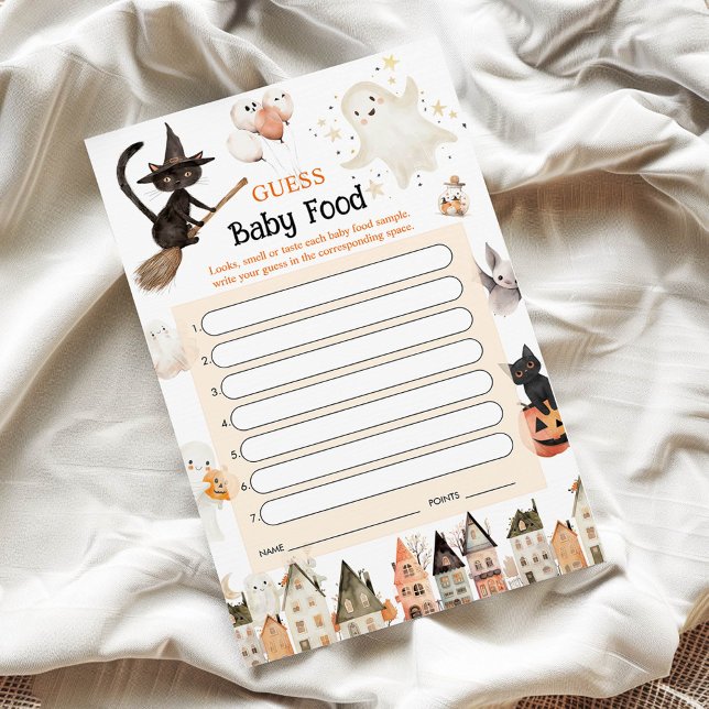 Halloween Guess Baby Food Game - Baby Showcard (Von Creator hochgeladen)