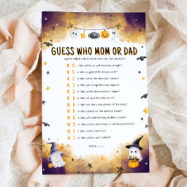 Halloween Guess Wer Mama oder Vater Baby Showspiel