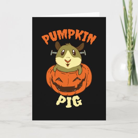 Halloween Guinea Pig Pumpkin Karte (Vorderseite)