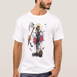 halloween guitar graffiti art anime cool family T-Shirt