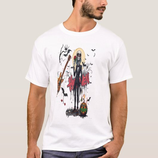 halloween guitar graffiti art anime cool family  T-Shirt (Vorderseite)