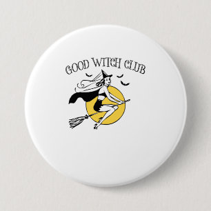 Halloween GUTE HEXEN CLUB Retro Vintage Todd Button