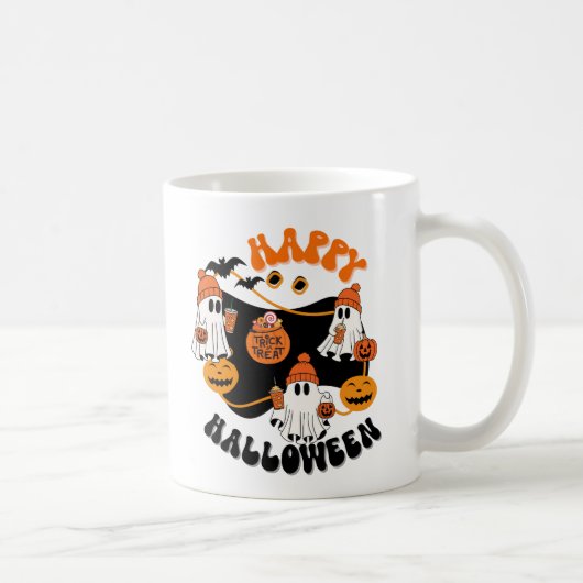 Halloween Gute Vibes Spooky Coffee Tasse, Kaffeetasse (Rechts)