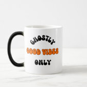 Halloween Gute Vibes Spooky Coffee Tasse, Verwandlungstasse (Links)